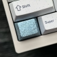 1/1.25/1.75/2U Titanium Alloy Anodizing Artisan Keycaps for Mechanical Keyboard Personalized Keycaps -Ice Crystal Blue/Grey